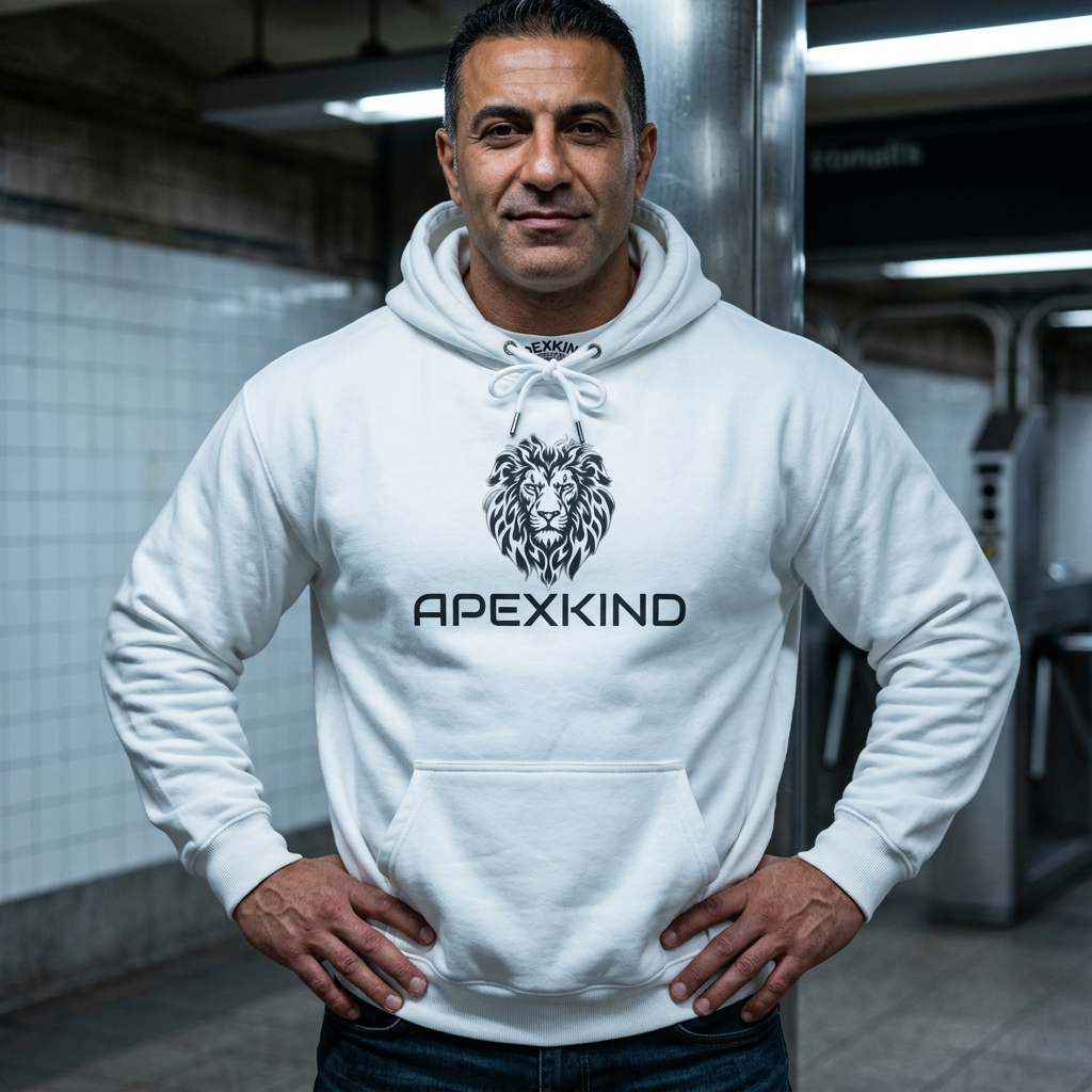 ApexKind Lion Hoodie — "Walk Wild Live Sharp" Graphic Hoodie