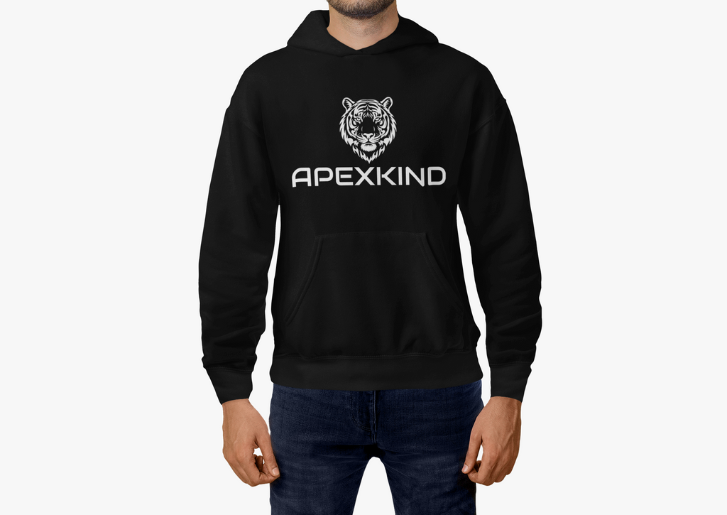 ApexKind Tiger Hoodie — 'Stay Driven, Stay Apex' Motivational Pullover