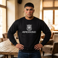 ApexKind Leopard Crewneck Sweatshirt — "Walk Wild, Live Sharp" Graphic