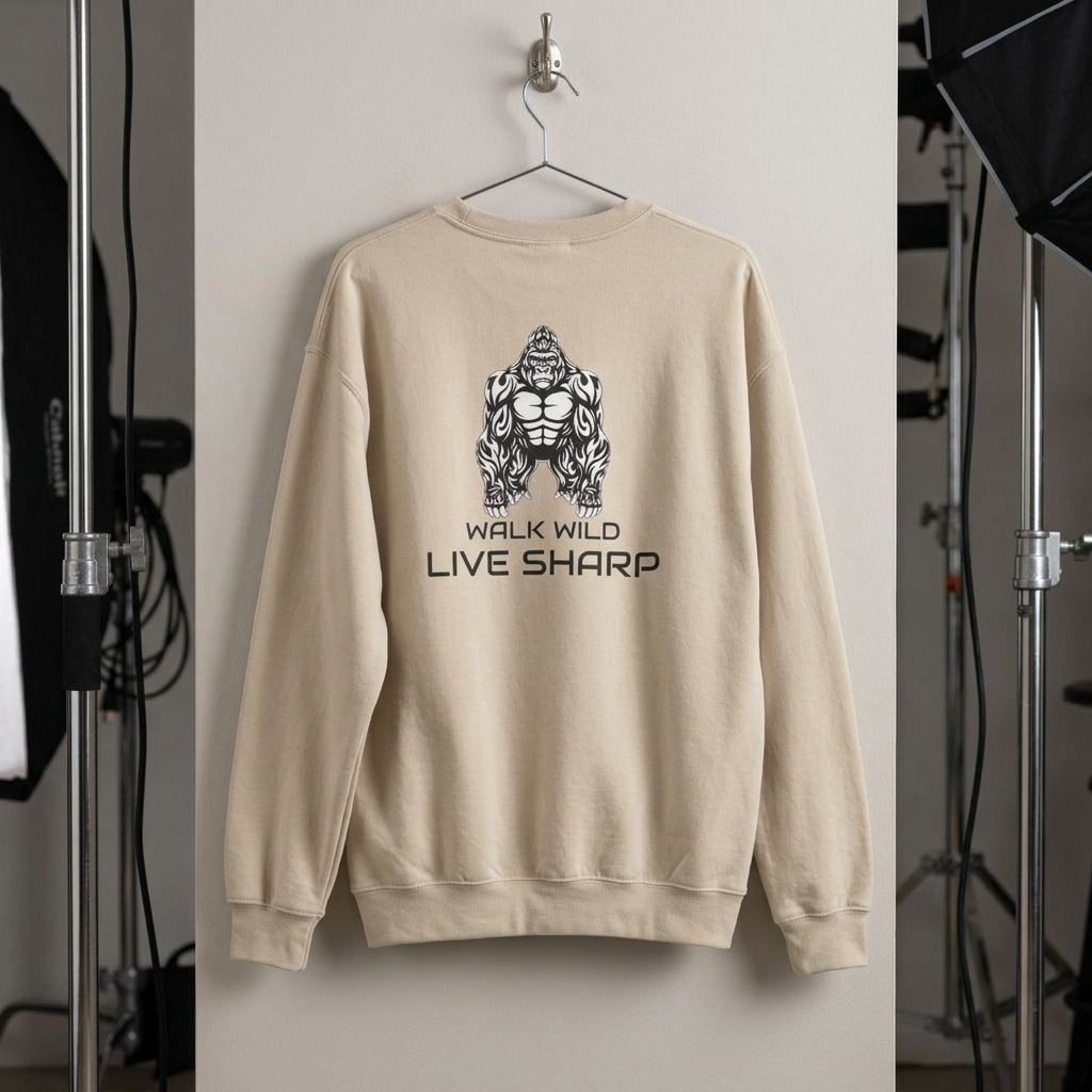 ApexKind 'Walk Wild, Live Sharp' Crewneck Sweatshirt