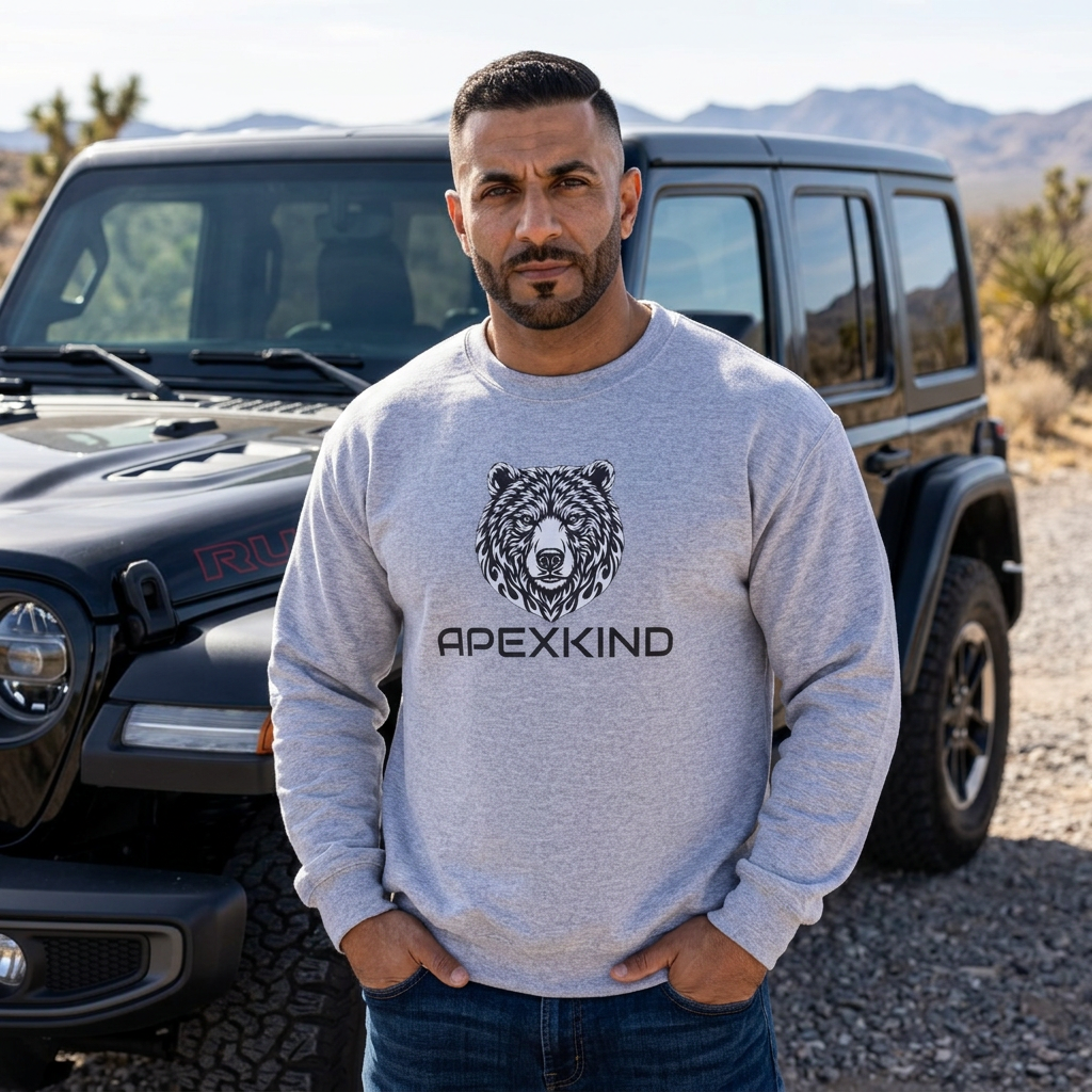 Tribal Flame Grizzly Bear Sweatshirt – ApexKind