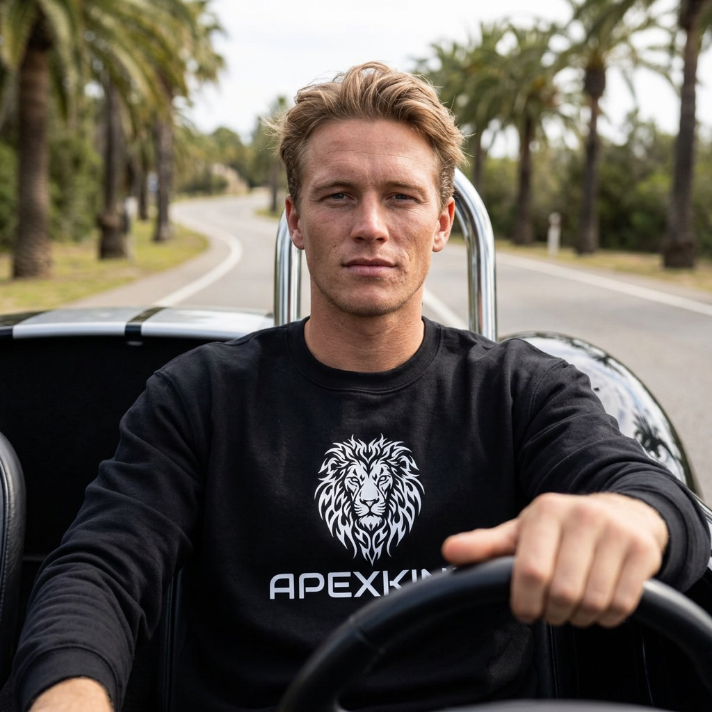 ApexKind Lion Crewneck Sweatshirt — Walk Wild Live Sharp Graphic Sweatshirt