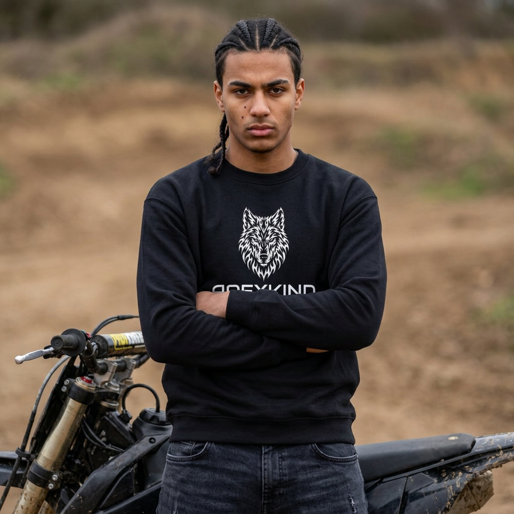 Tribal Flame Wolf Sweatshirt – ApexKind