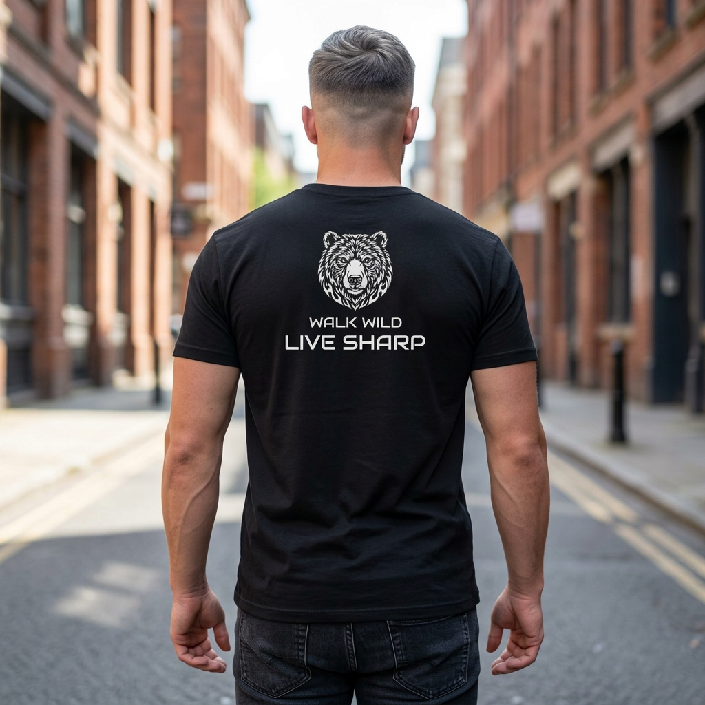 Tribal Flame Grizzly Bear Shirt | APEXKIND