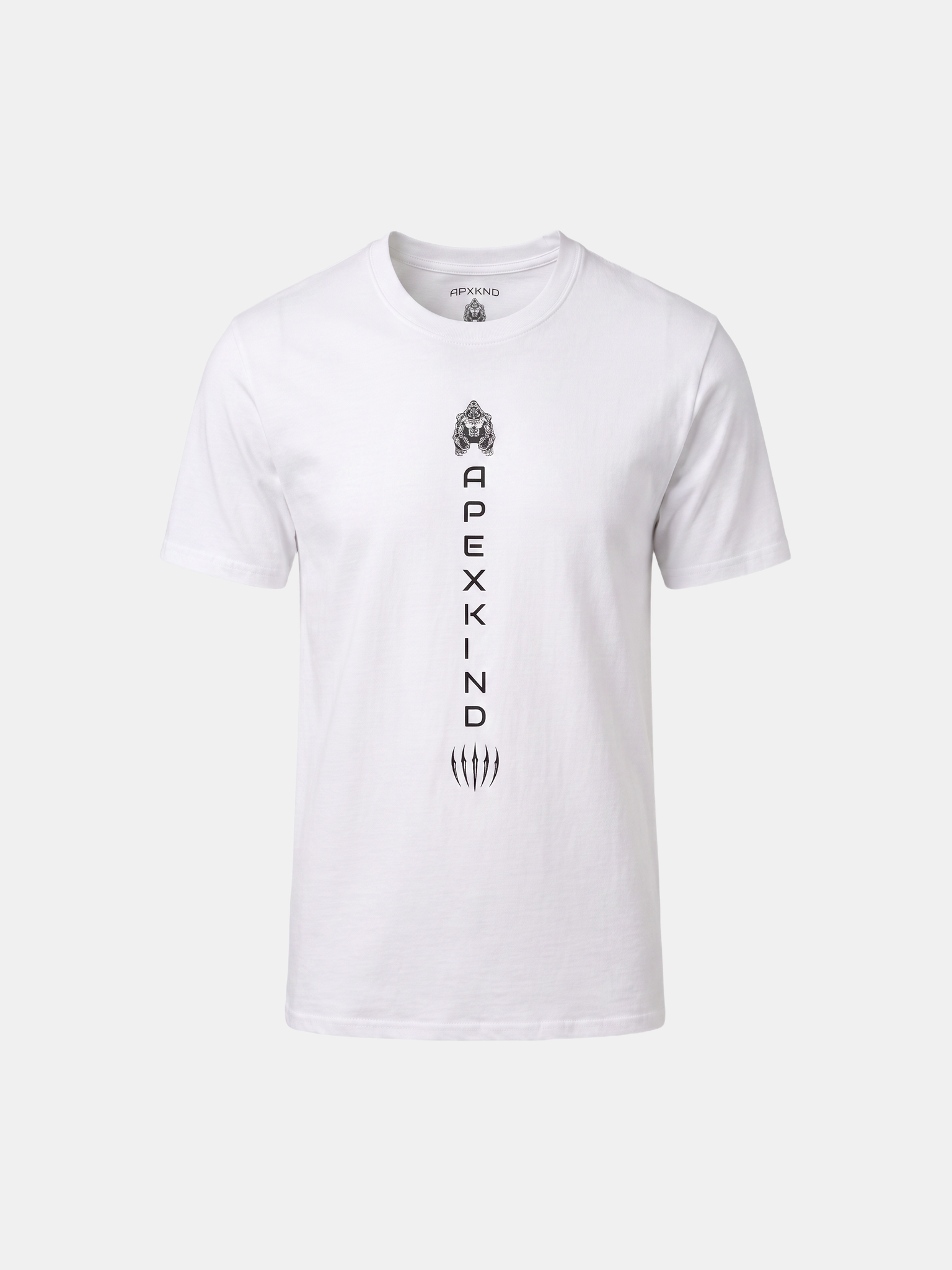 Apexkind Lead With Presence Gorilla Graphic T-Shirt – Unisex 100% Cotton Streetwear Tee, Whitec