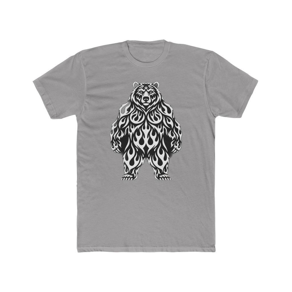 Flame Bear Graphic Tee — Tribal-Inspired Black Bear T-Shirt