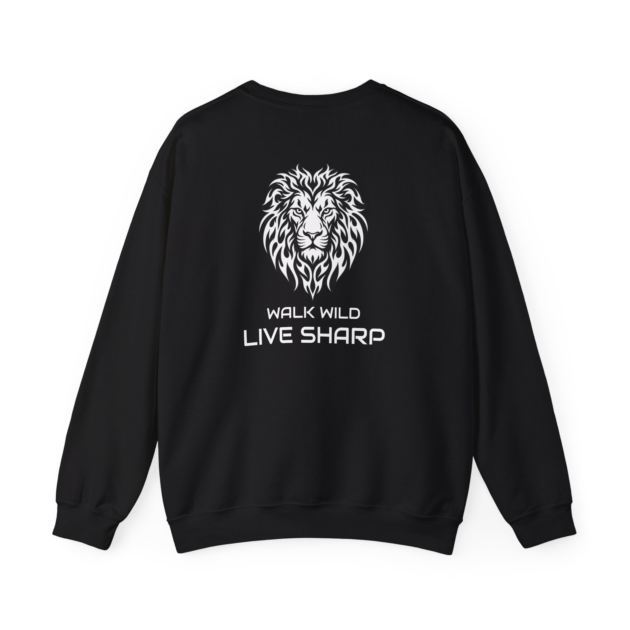 ApexKind Lion Crewneck Sweatshirt — Walk Wild Live Sharp Graphic Sweatshirt
