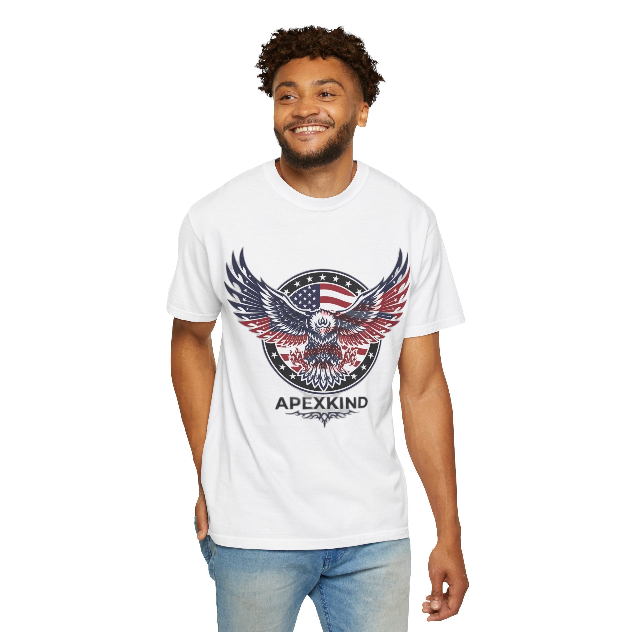 Patriotic Eagle T-Shirt — 'APEXKIND' Americana Graphic Tee