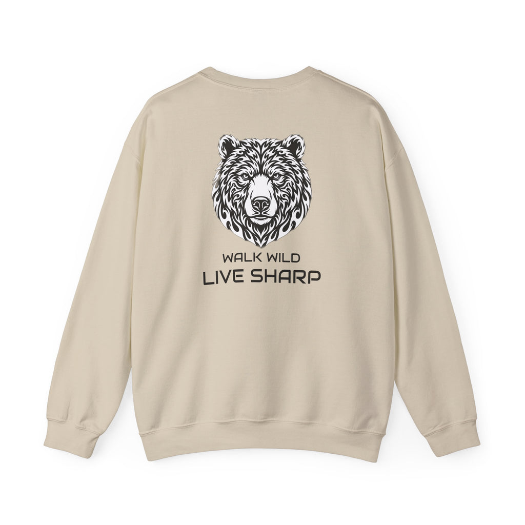 Bear Logo Sweatshirt — ApexKind "Walk Wild, Live Sharp" Crewneck