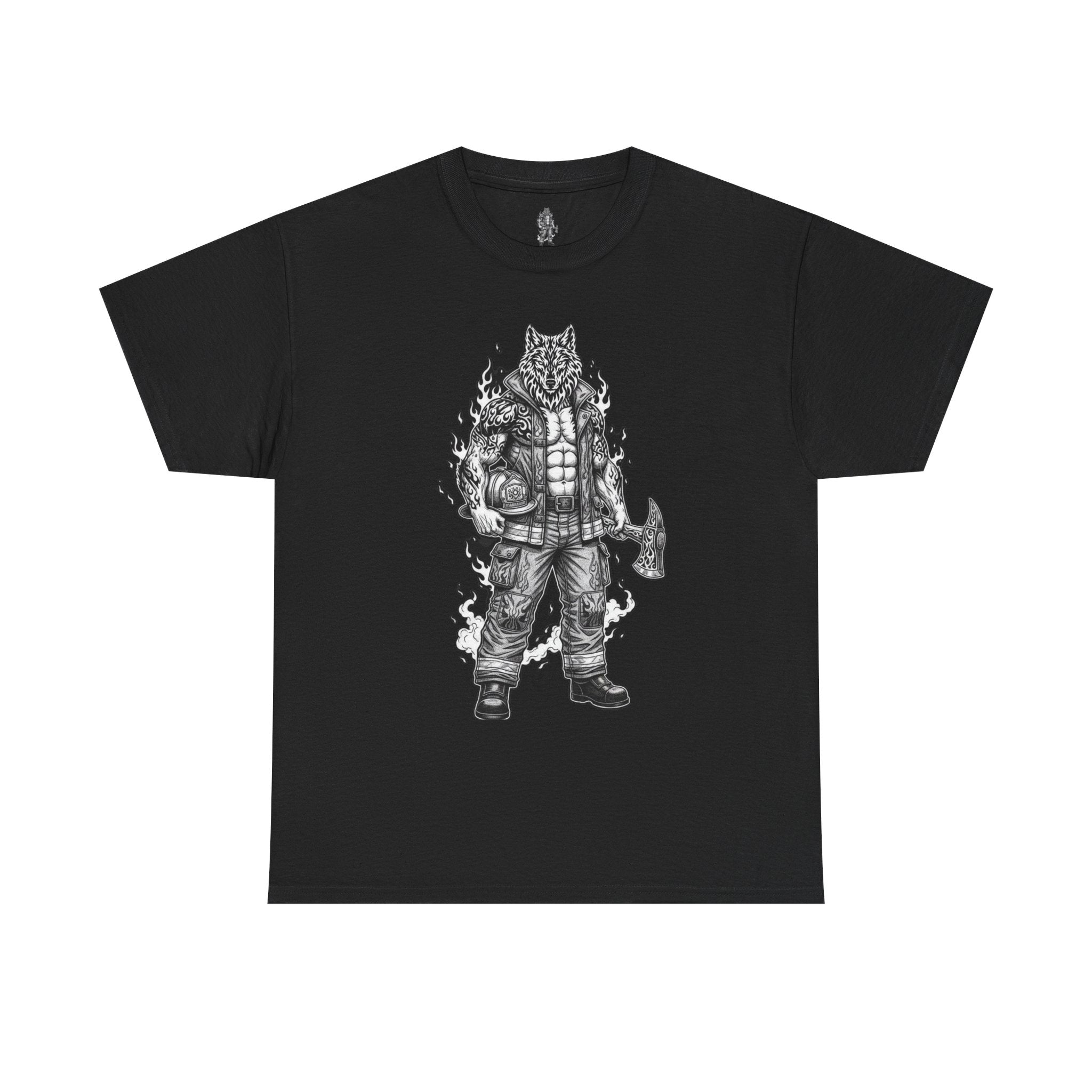 Wolf Firefighter T-Shirt —  Firefighter Graphic Tee