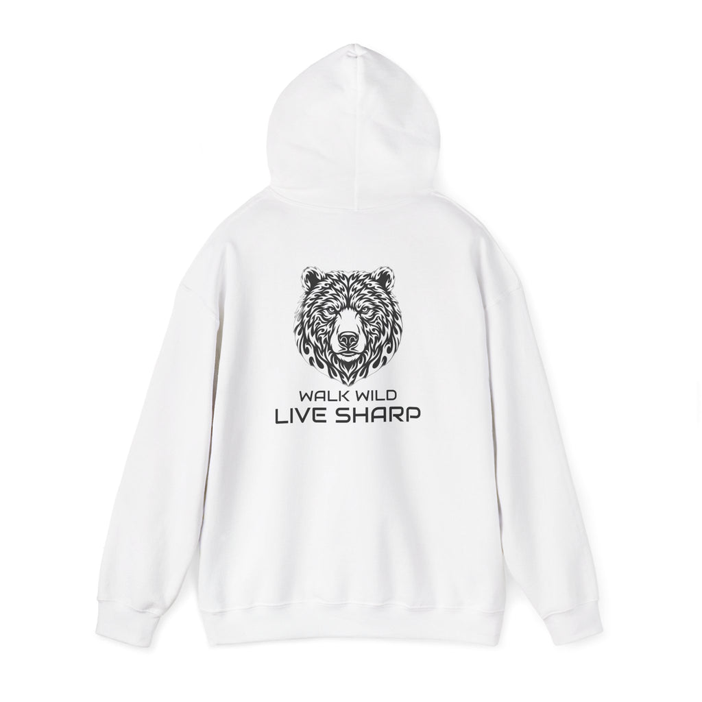 ApexKind Grizzly  Hoodie — "Walk Wild Live Sharp" Motivational Hoodie
