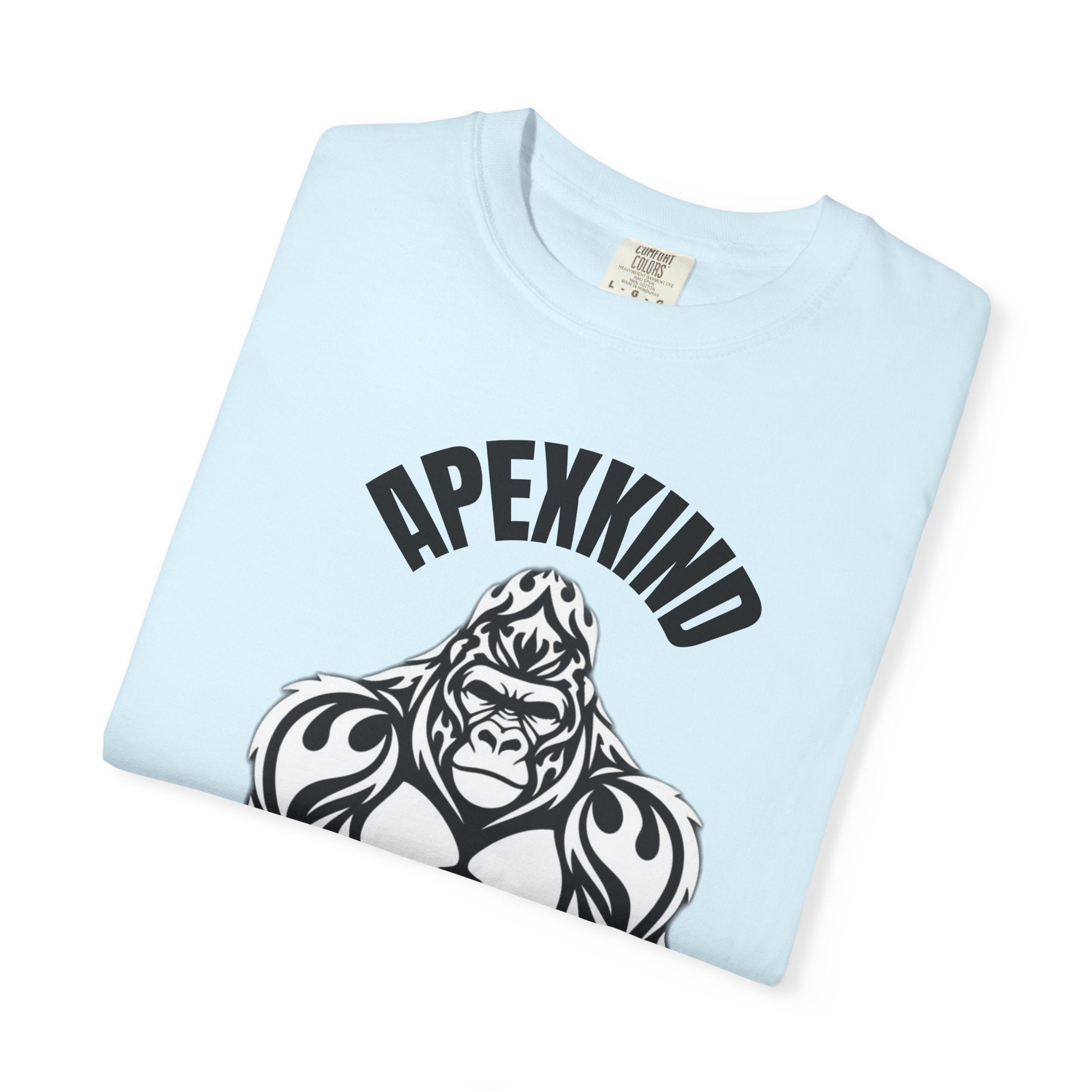 Tribal Flame Silverback Gorilla T-Shirt - Tribal Gorilla Illustration T-shirt | Bold Black Ape Design