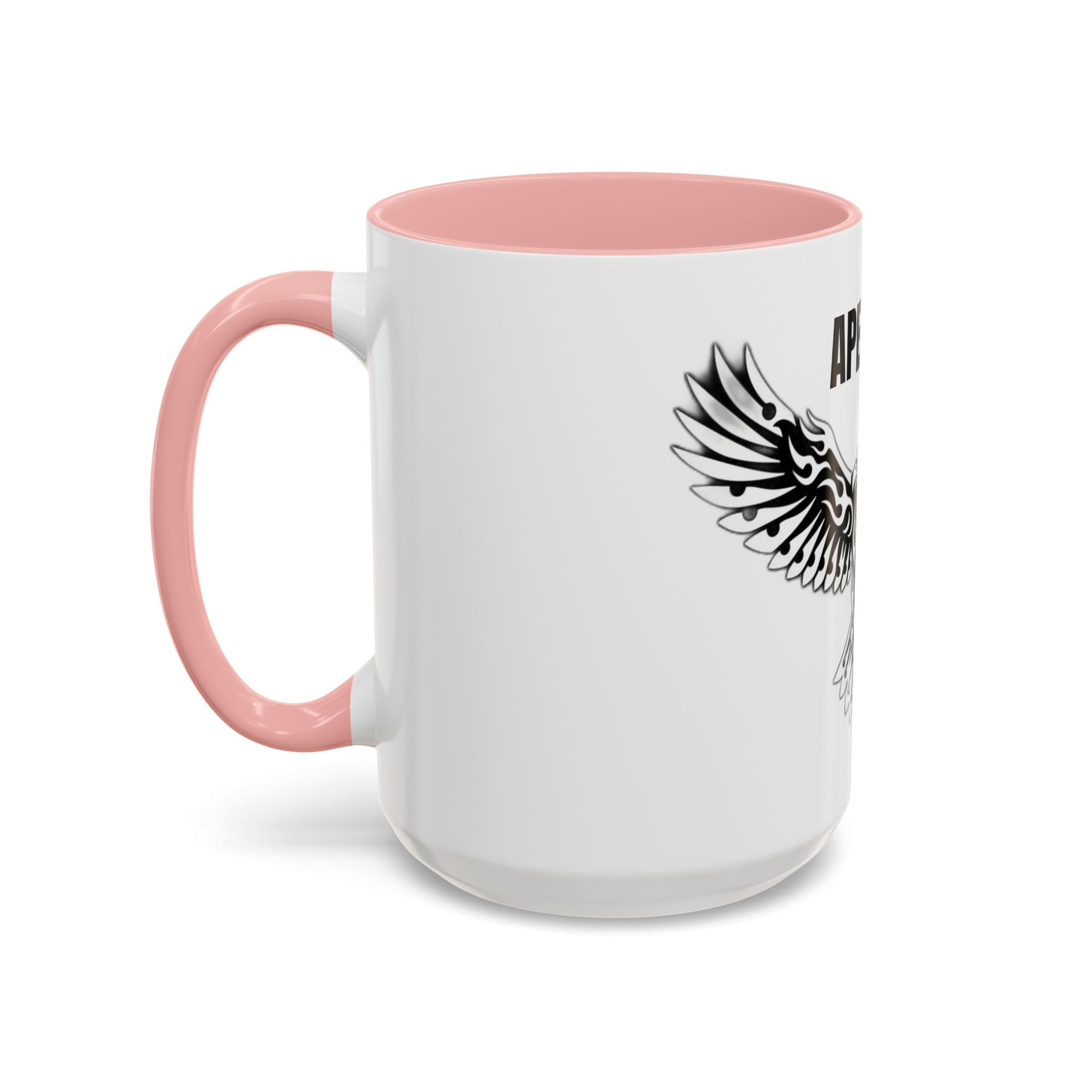 Tribal Eagle Accent Coffee Mug — Black Interior & Handle (11/15 oz)