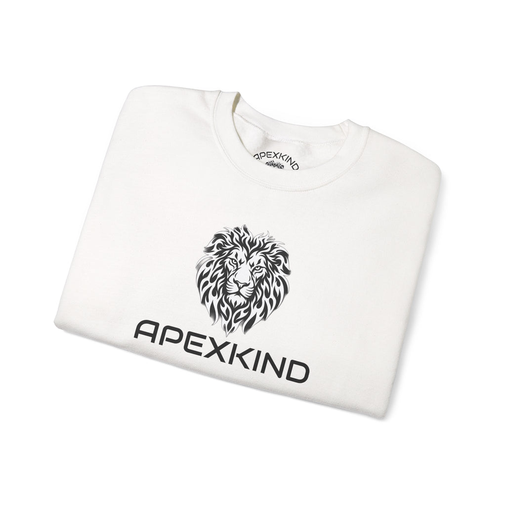 ApexKind Lion Crewneck Sweatshirt — 'Walk Wild, Live Sharp' Graphic