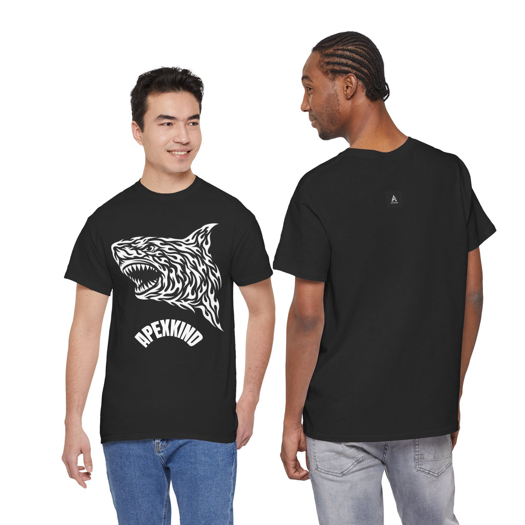 Tribal Flame Shark T-Shirt — "Apexkind" Tribal Shark Design