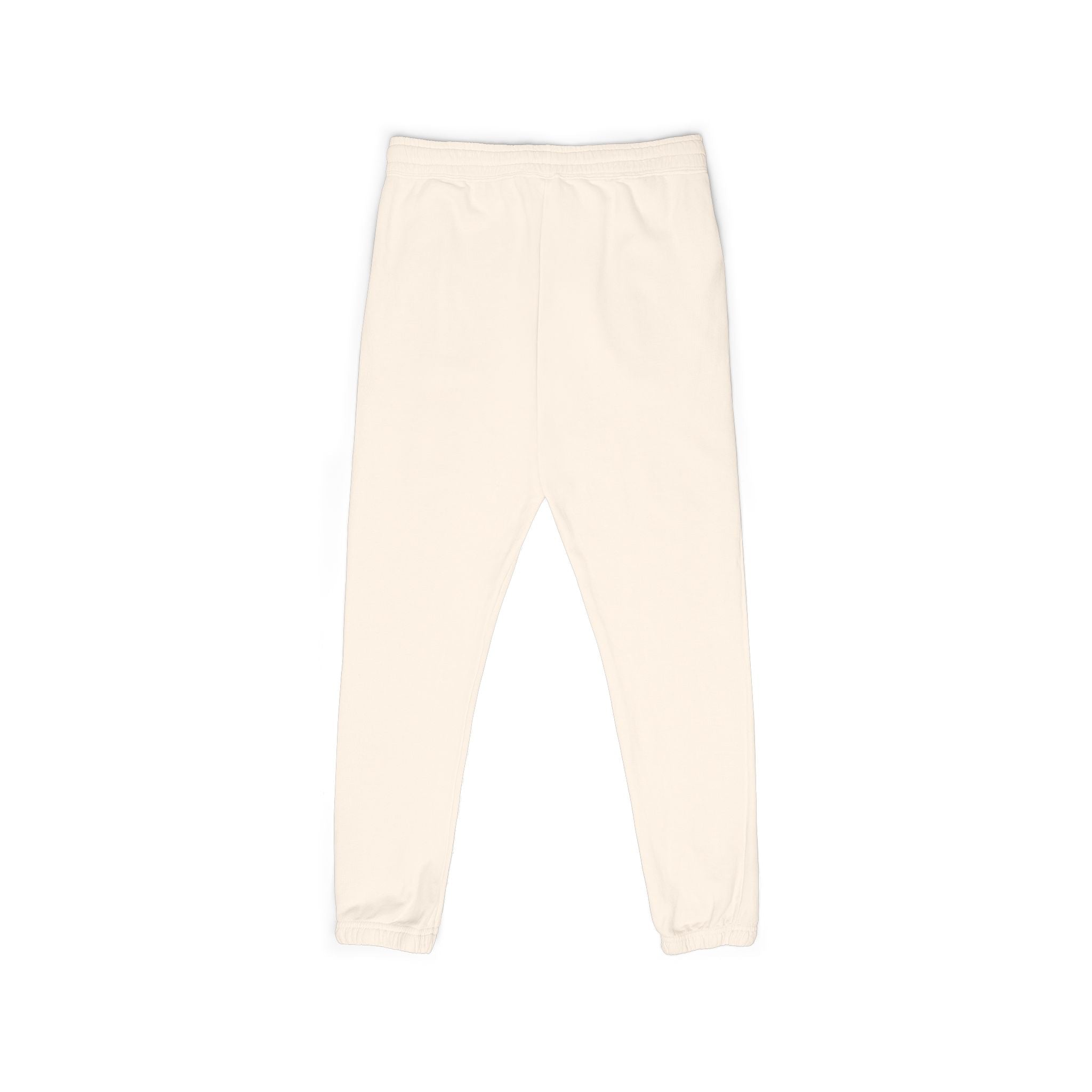 Tree Logo Fleece Sweatpants — Cream Garment-Dyed Joggers
