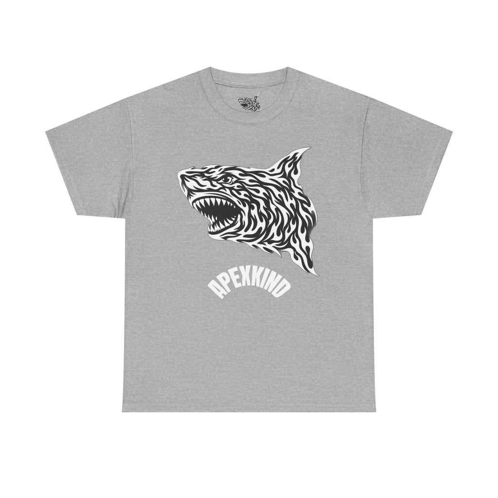 Tribal Flame Shark T-Shirt — "Apexkind" Tribal Shark Design