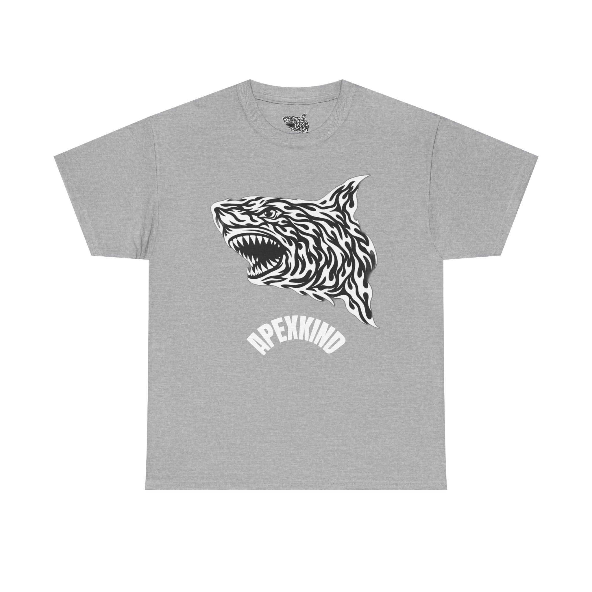 Tribal Flame Shark T-Shirt — "Apexkind" Tribal Shark Design