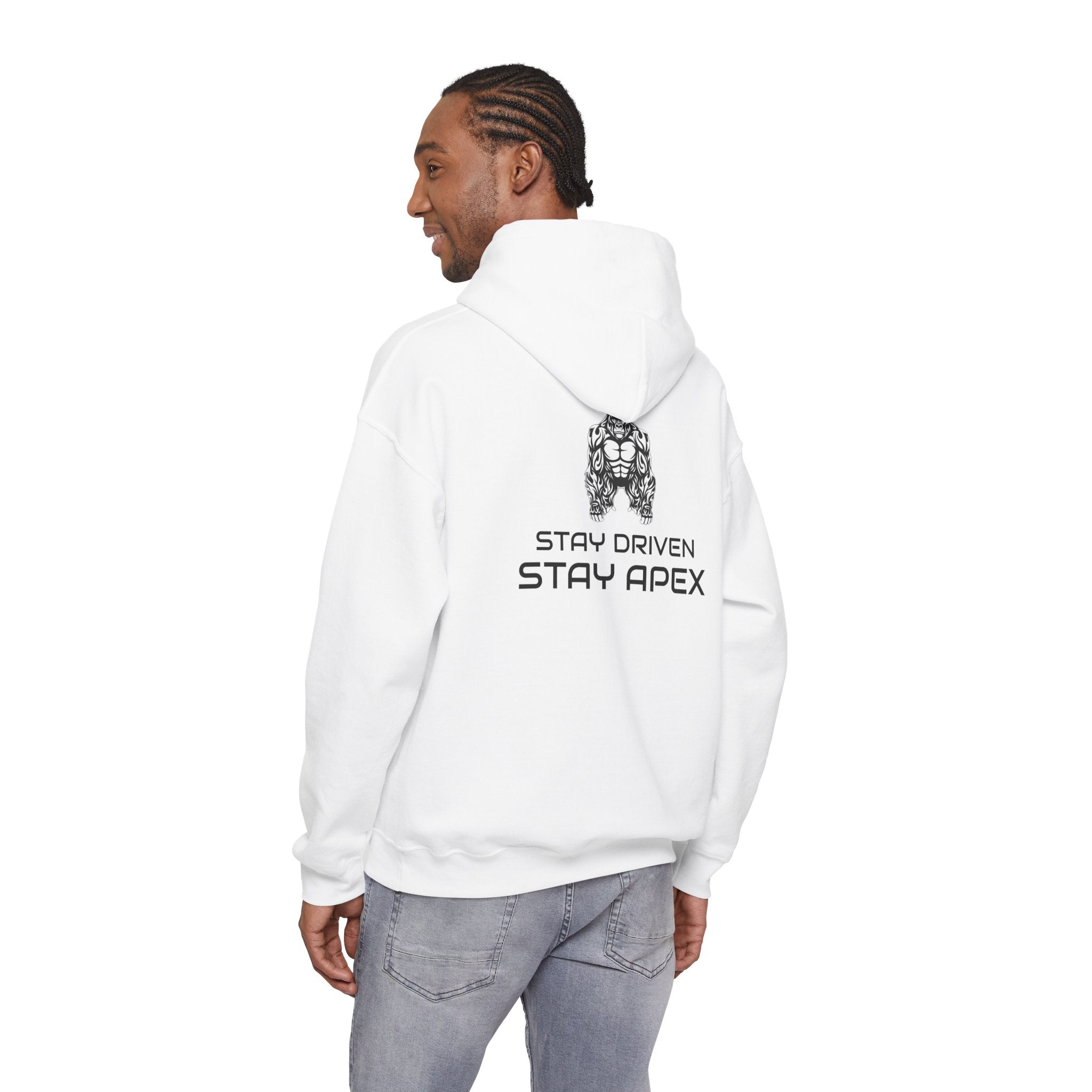 Apexkind Hoodie — ‘Apexkind’ Logo & ‘Stay Driven Stay Apex’ Motivational Graphic Hoodie