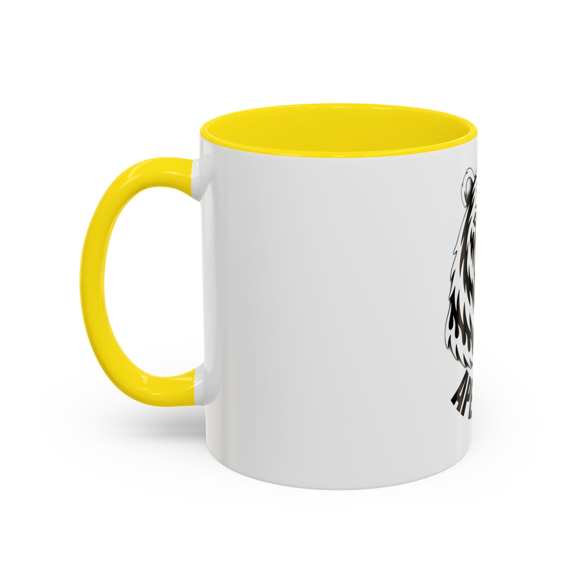 Bear Head Coffee Mug — Monochrome Tribal Bear Accent Mug