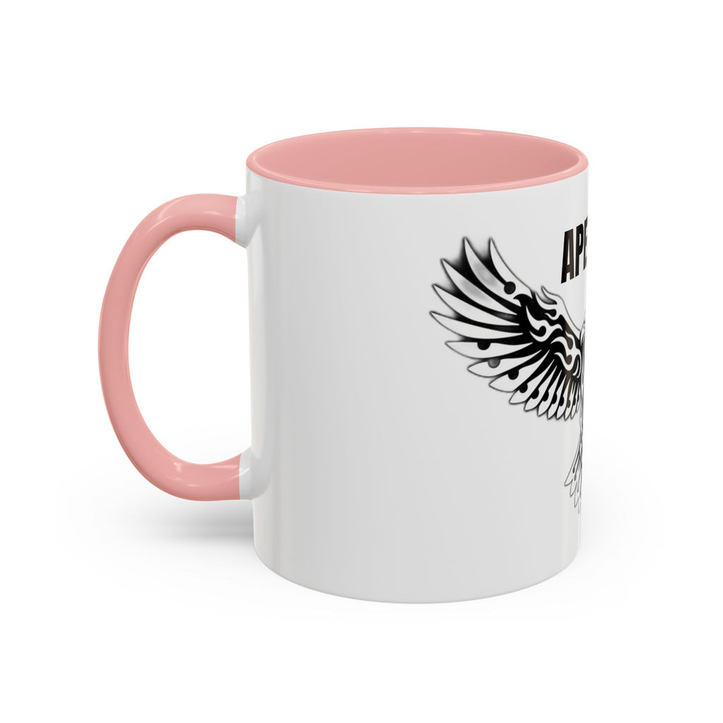 Tribal Eagle Accent Coffee Mug — Black Interior & Handle (11/15 oz)