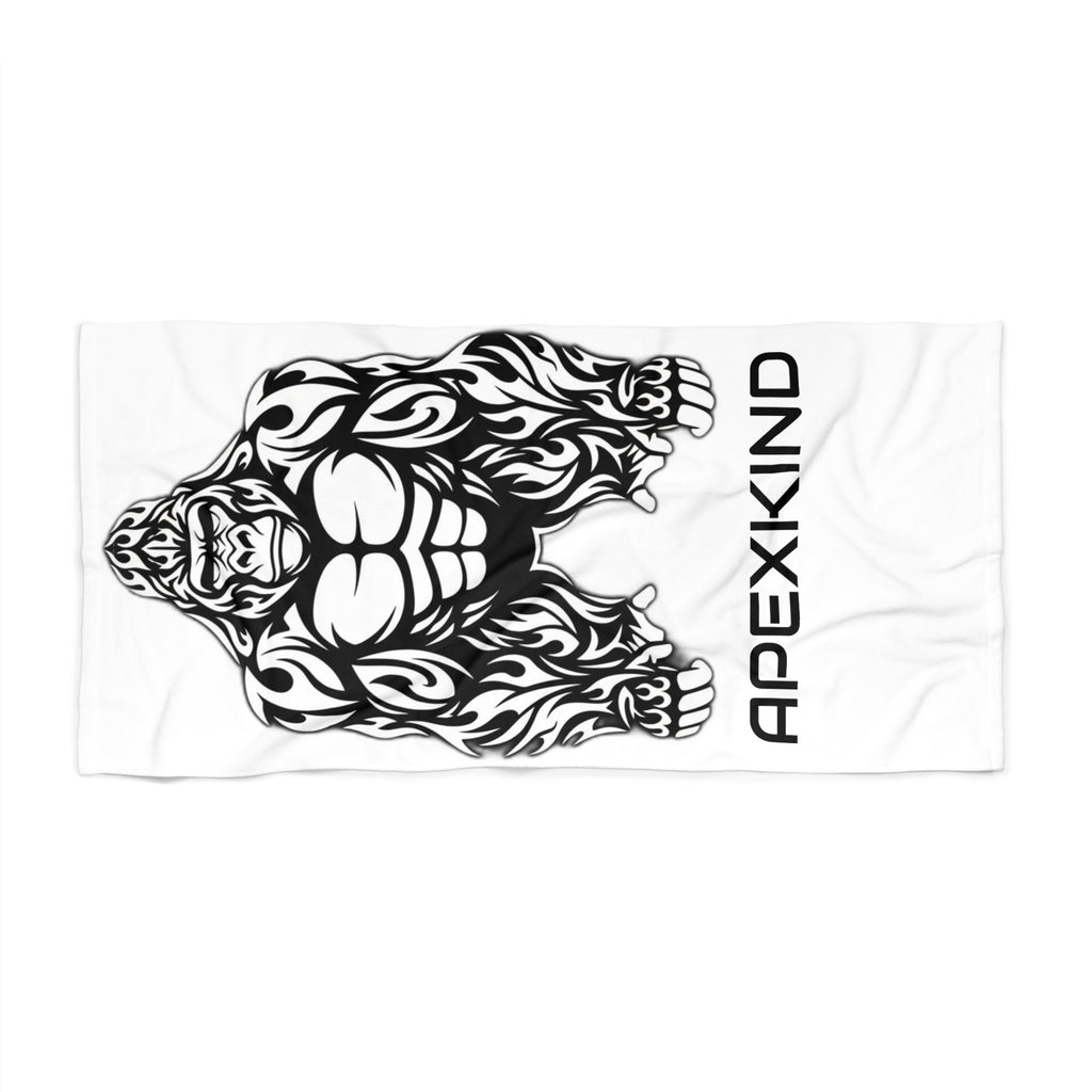 Gorilla Tribal Beach Towel — APEXKIND Bold Black & White Beach Towel