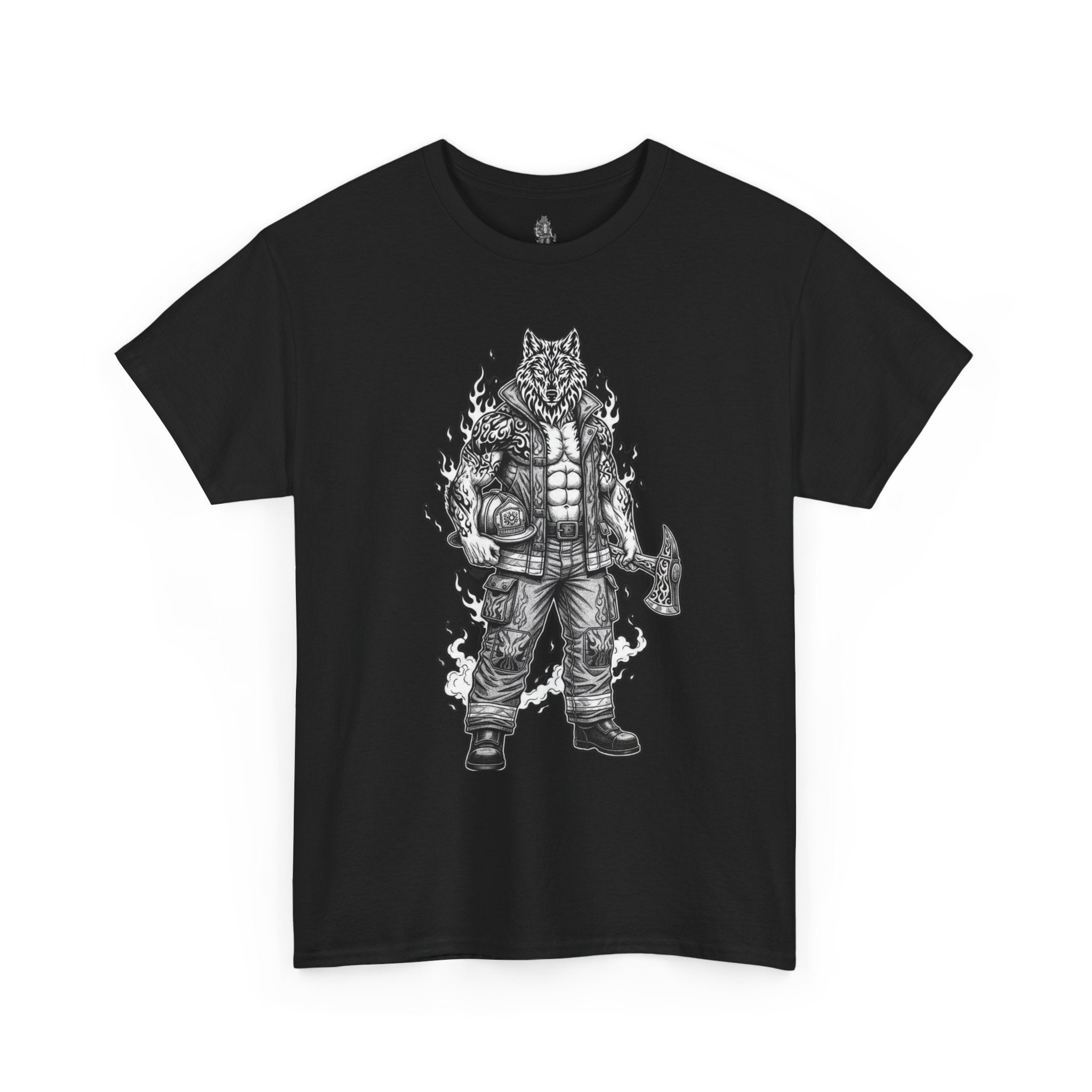 Wolf Firefighter T-Shirt —  Firefighter Graphic Tee