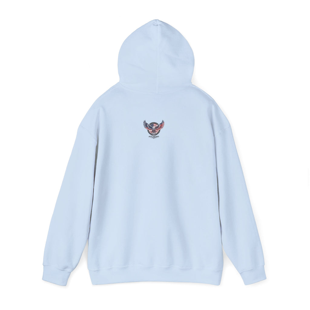 Patriotic Eagle Hoodie — American Flag Wings "APEXKIND" Design