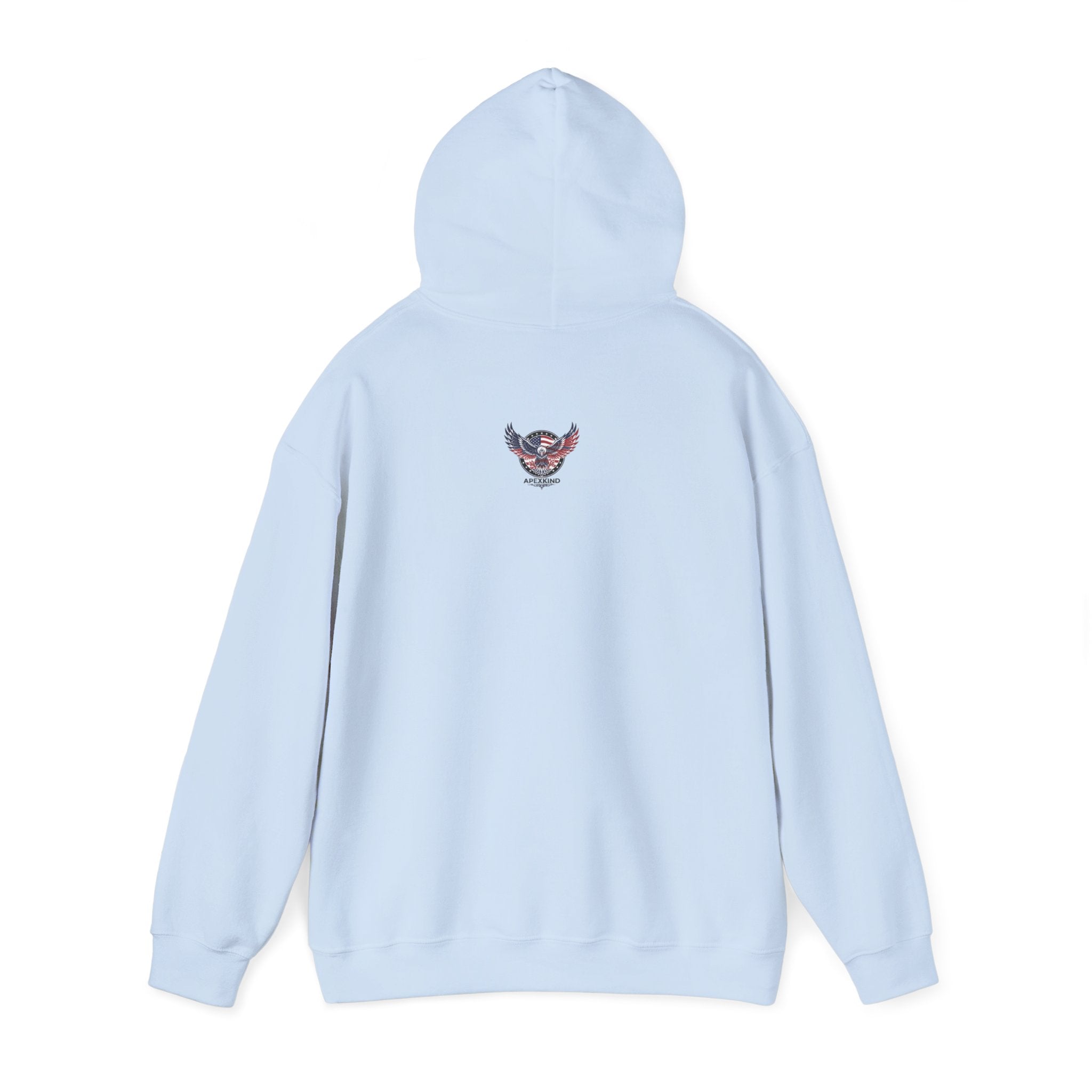 Patriotic Eagle Hoodie — American Flag Wings "APEXKIND" Design