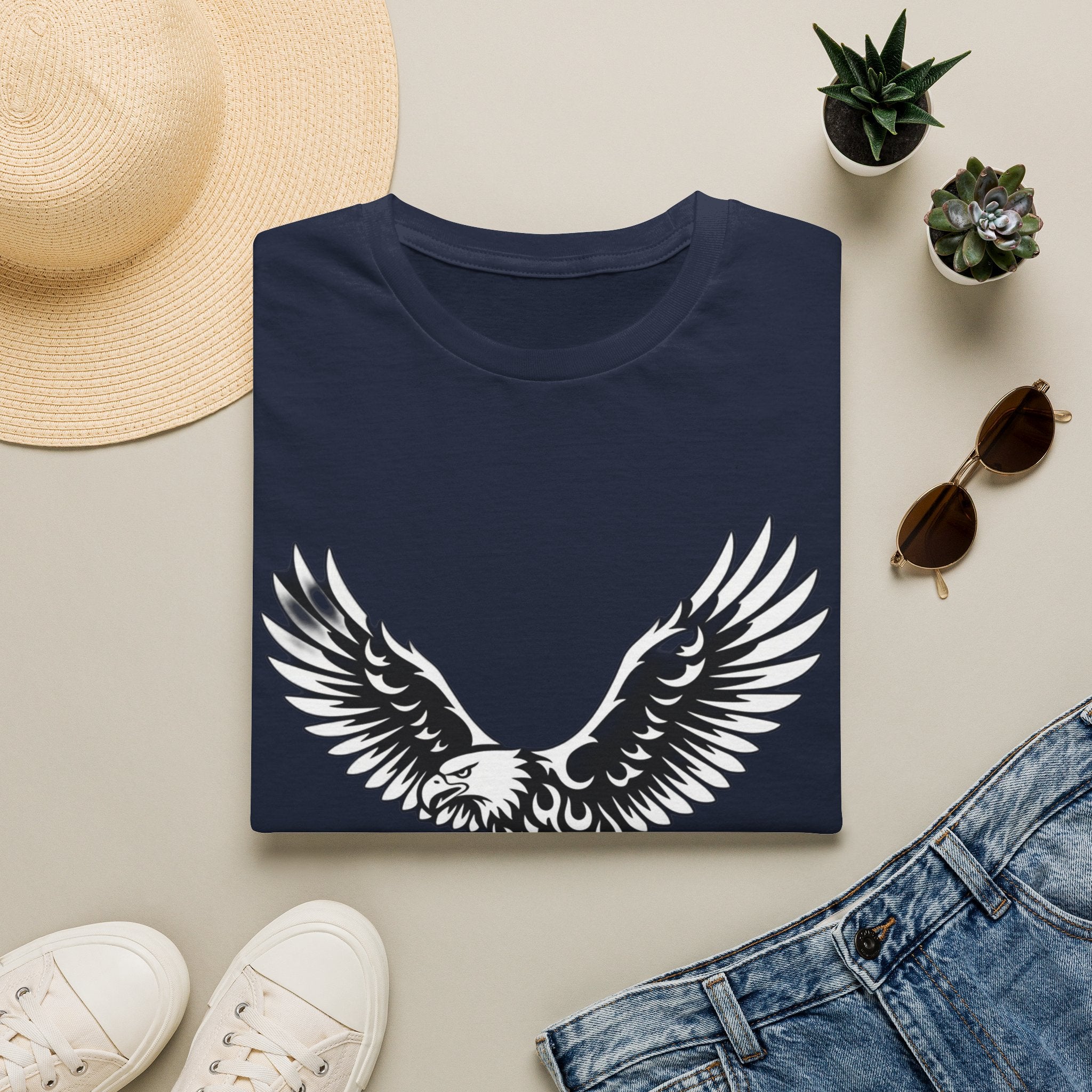 Flying Eagle Graphic T-Shirt | Soaring Eagle Wings Shirt