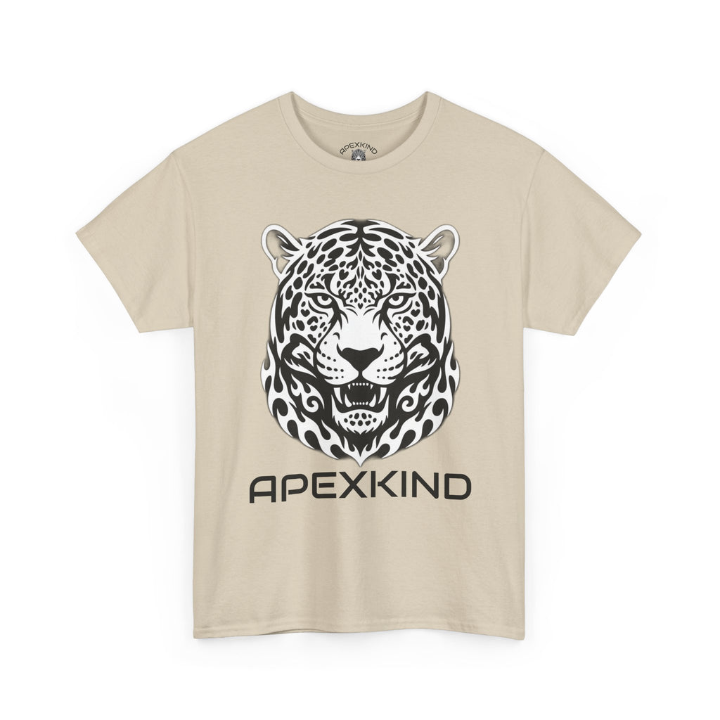 ApexKind Leopard Graphic Tee — 'Stay Apex Stay Driven' Motivational Cotton Shirt