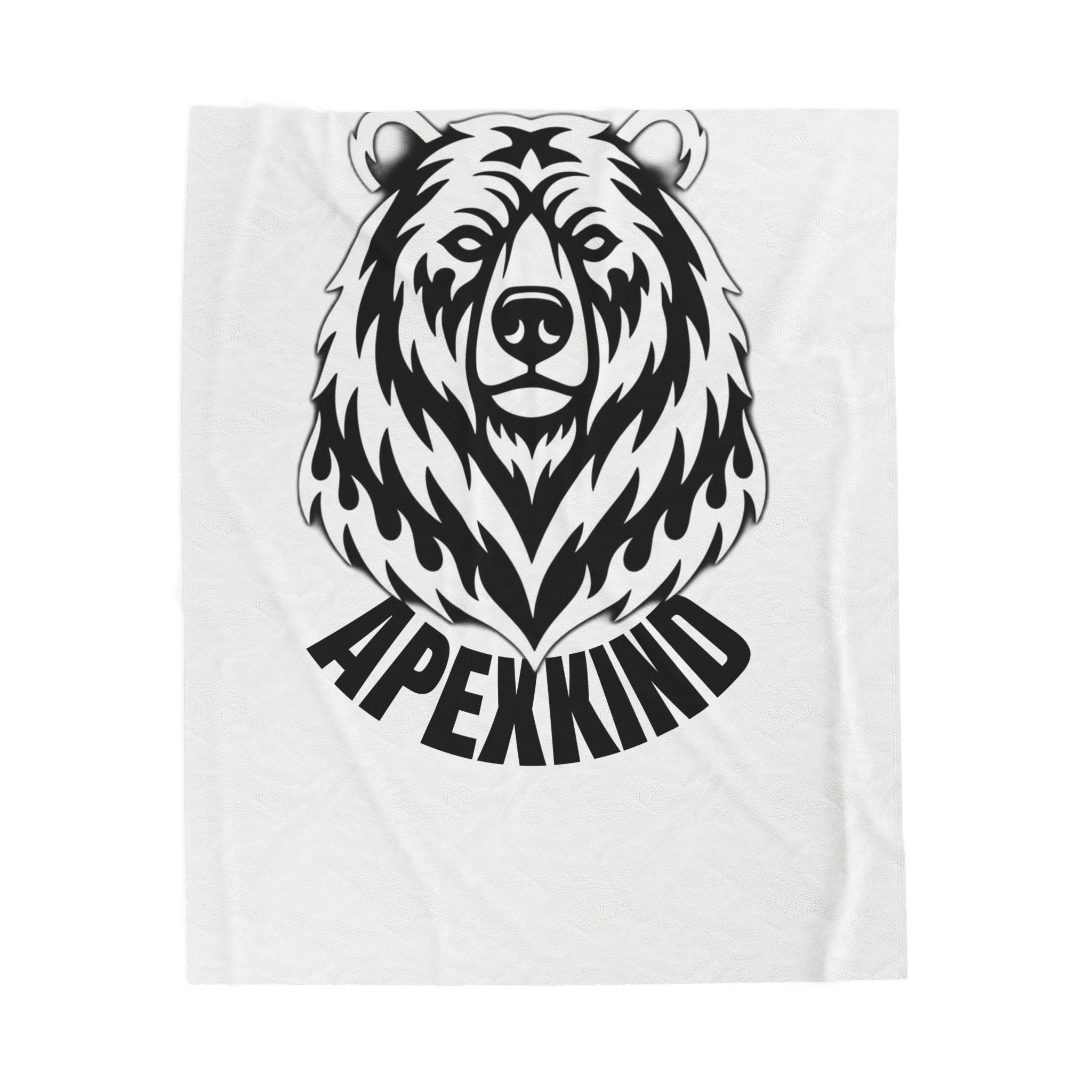 Apex Spirit Grizzly Plush Blanket — APEXXKIND Velveteen Throw