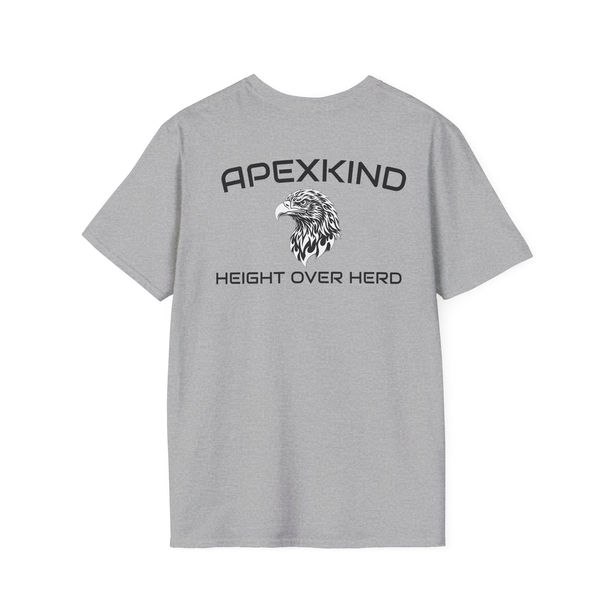 Men's Eagle Graphic T-Shirt – Premium Cotton Gym Tee | Apexkind "Height Over Herd"