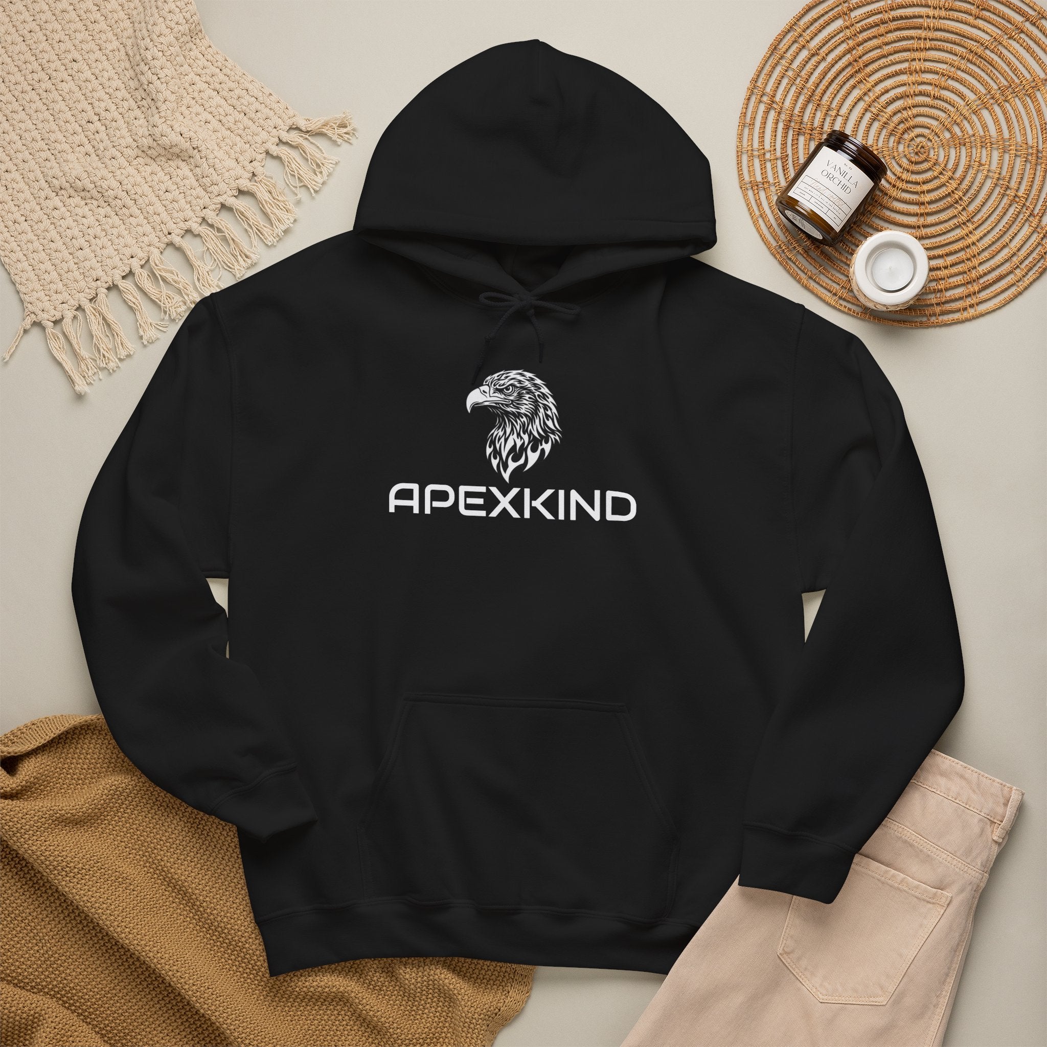 ApexKind Eagle Hoodie — 'ApexKind' Logo & 'Stay Driven Stay Apex' Motivational Pullover