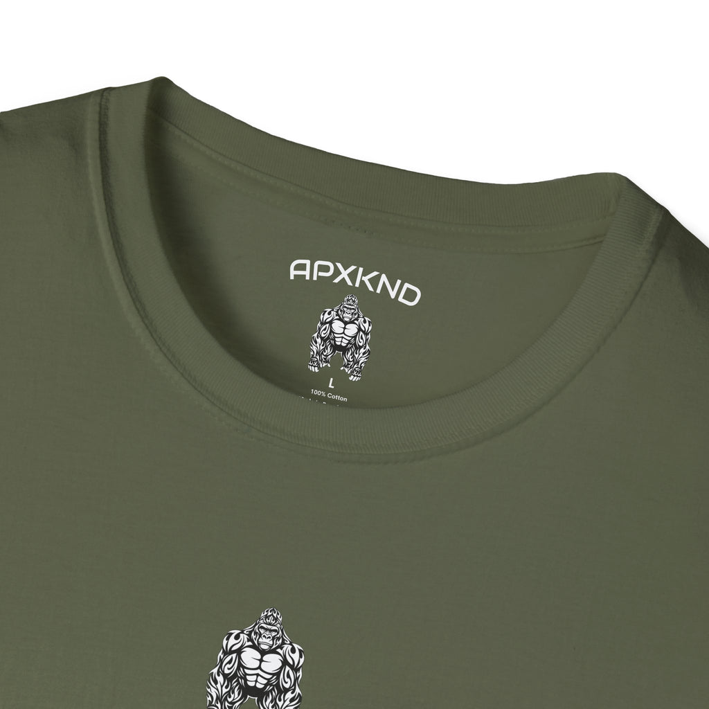 Apexkind Lead With Presence Gorilla Graphic T-Shirt – Unisex 100% Cotton Streetwear Tee, White