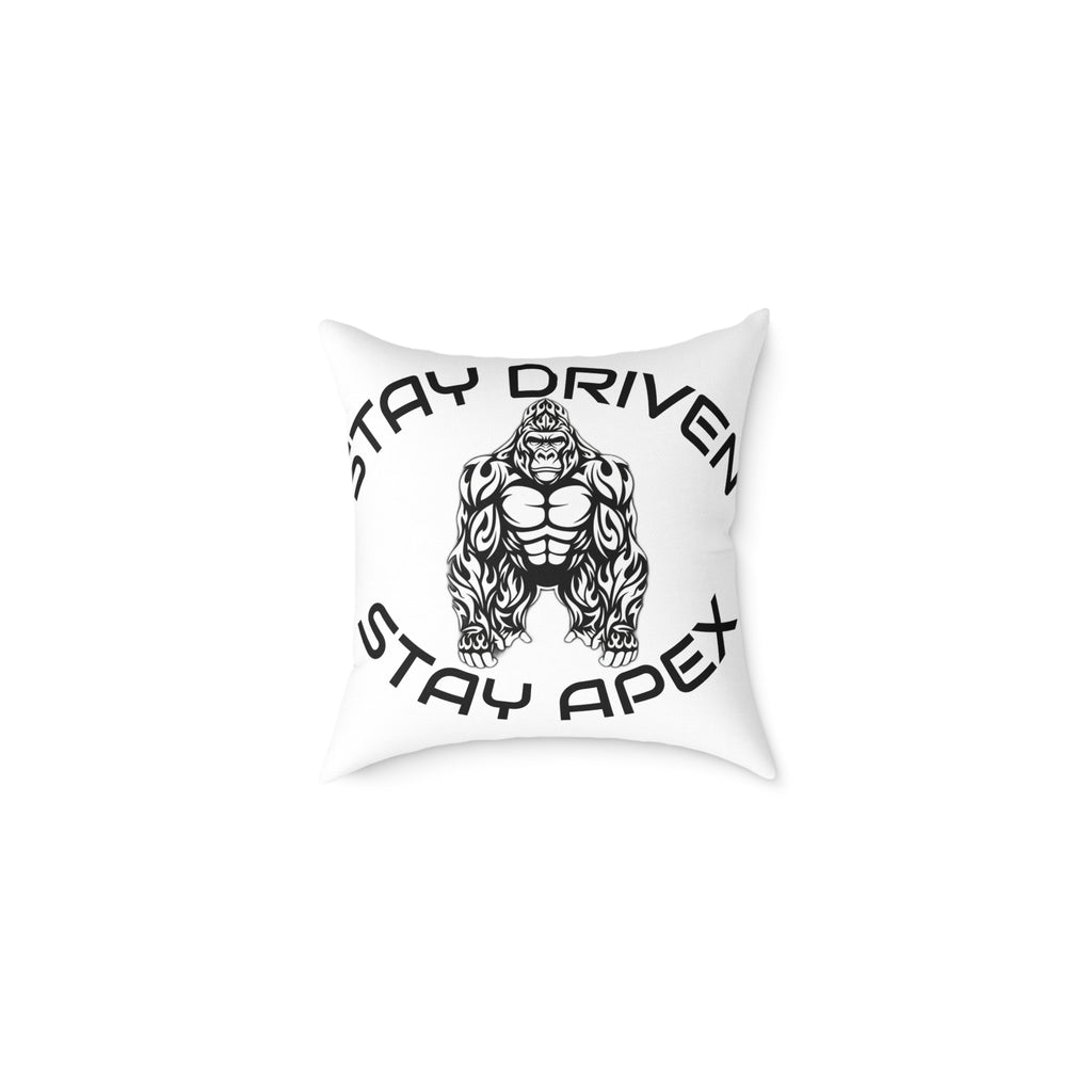 ApexKind Gorilla Throw Pillow — 'Stay Driven, Stay Apex' Motivational Decorative Pillow