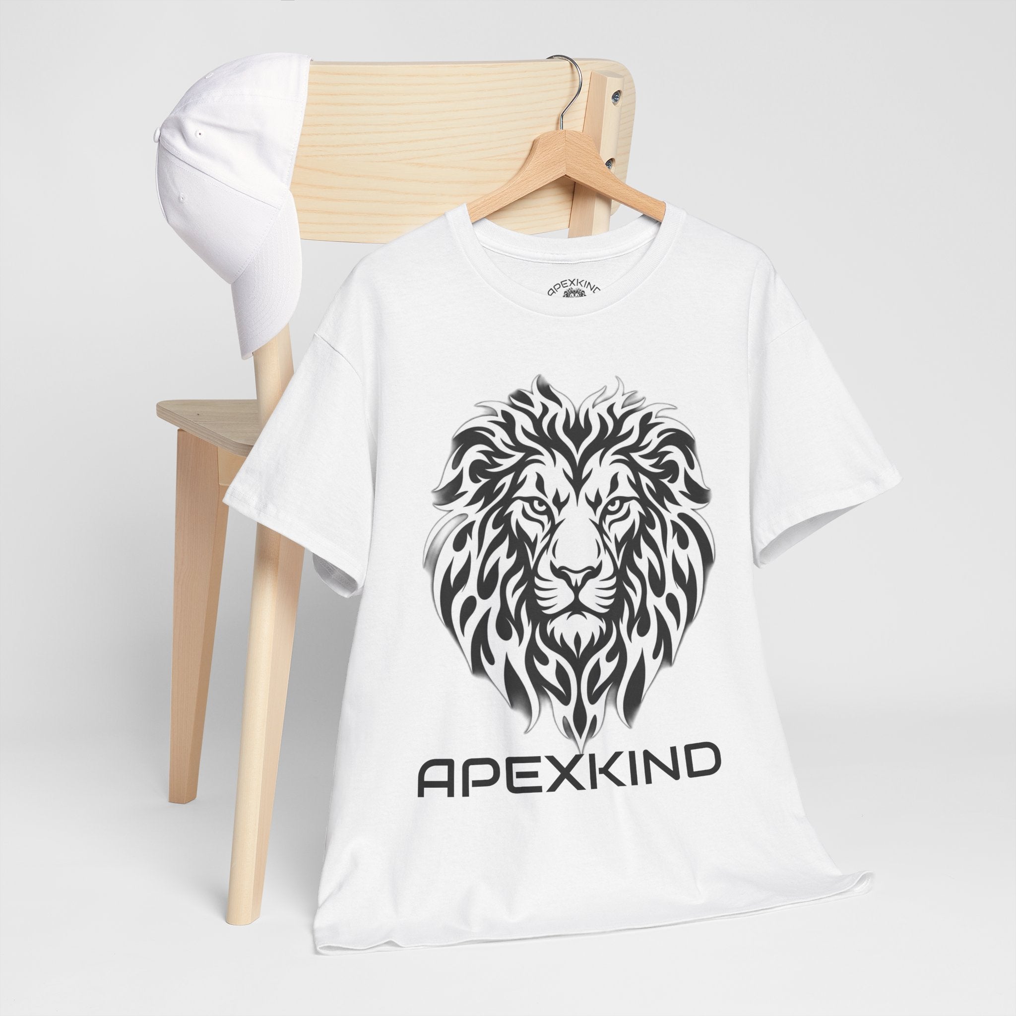 ApexKind Lion Tee —ALPHA MALE  T‑Shirt  “WALK WILD LIVE SHARP” Back)