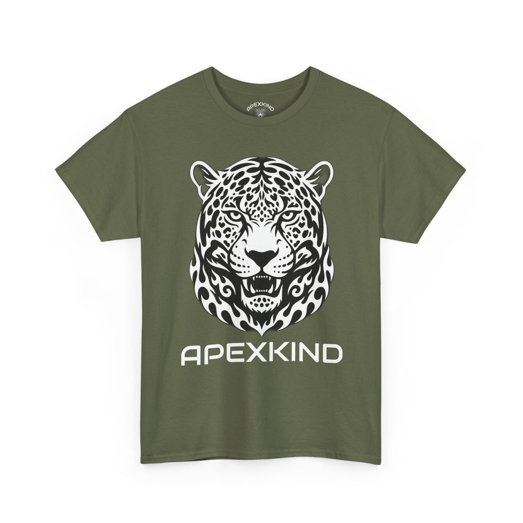 ApexKind Leopard Graphic Tee — 'Stay Apex, Stay Driven' Motivational T‑Shirt