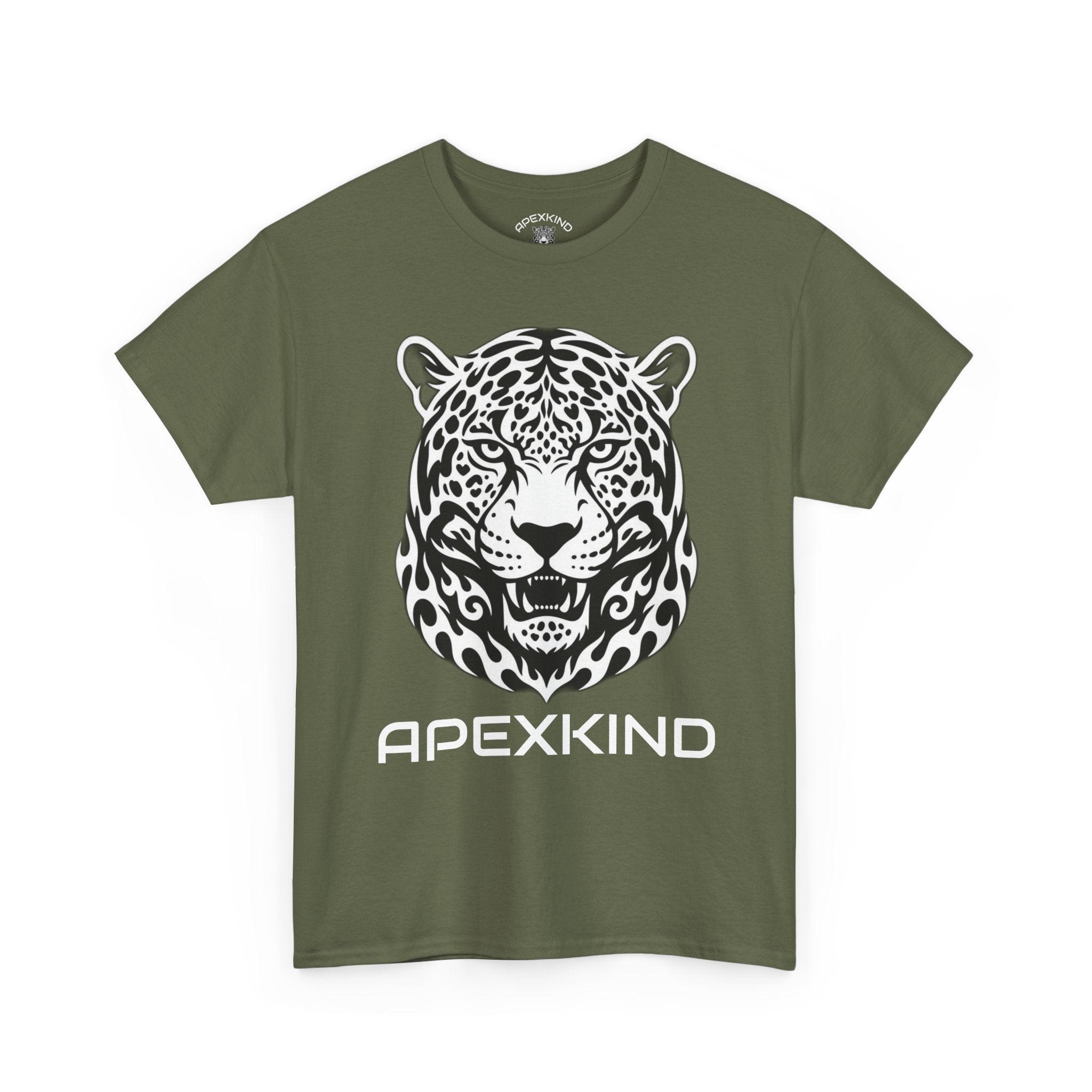 ApexKind Leopard Graphic Tee — 'Stay Apex, Stay Driven' Motivational T‑Shirt