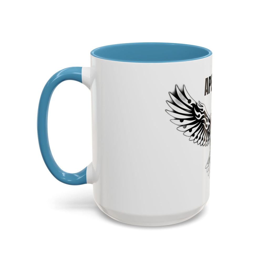 Tribal Eagle Accent Coffee Mug — Black Interior & Handle (11/15 oz)