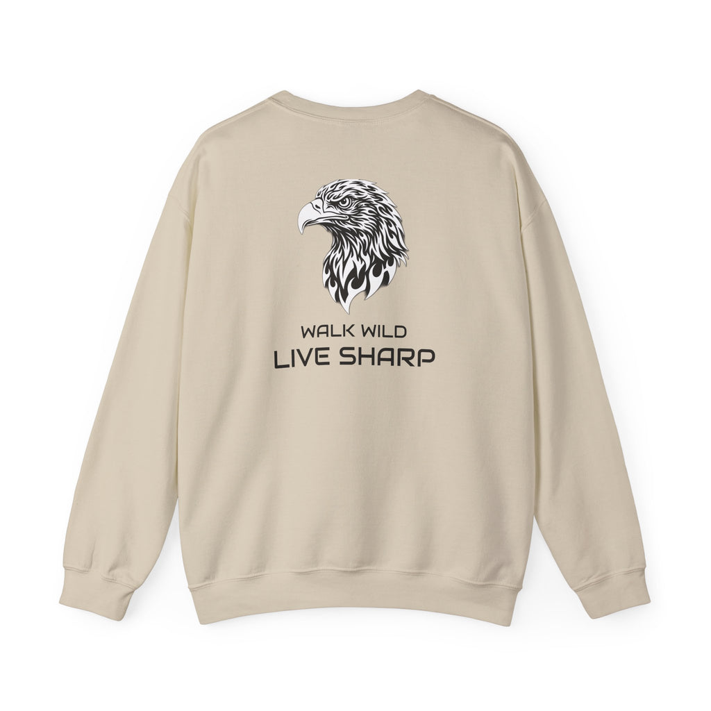 ApexKind Eagle Crewneck Sweatshirt — Walk Wild Live Sharp Graphic