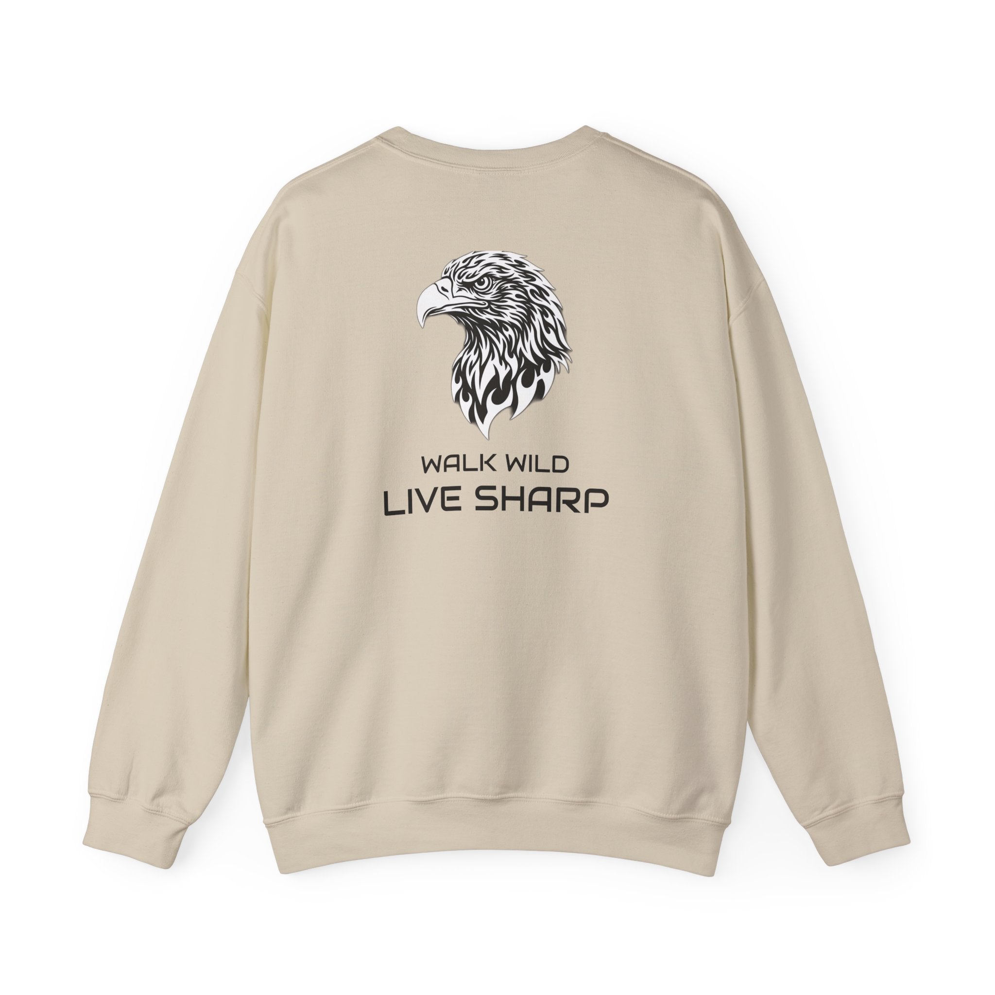 ApexKind Eagle Crewneck Sweatshirt — Walk Wild Live Sharp Graphic