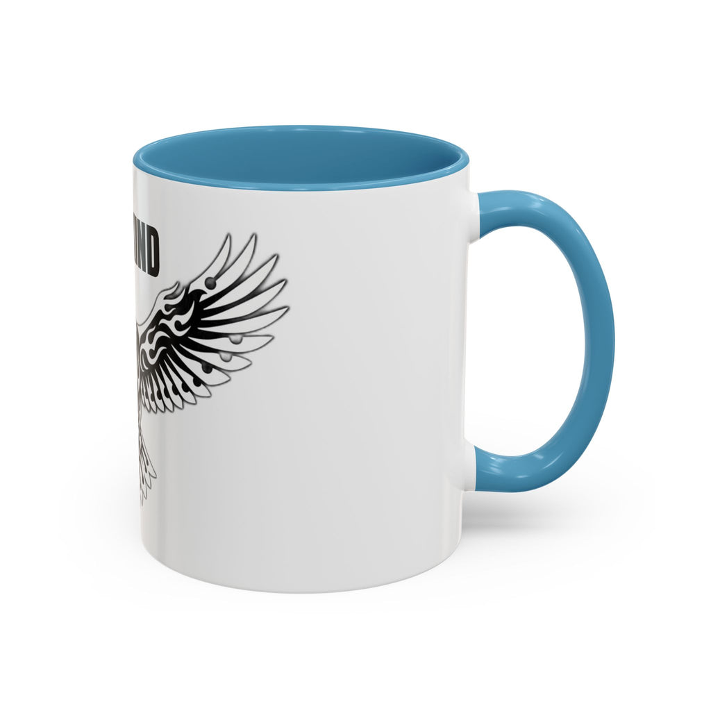 Tribal Eagle Accent Coffee Mug — Black Interior & Handle (11/15 oz)