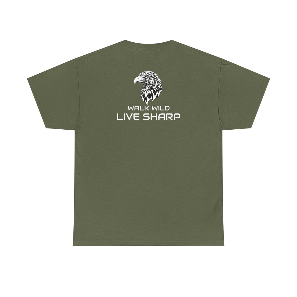 ApexKind Eagle Tee — Motivational Graphic Shirt (“Walk Wild Live Sharp”)