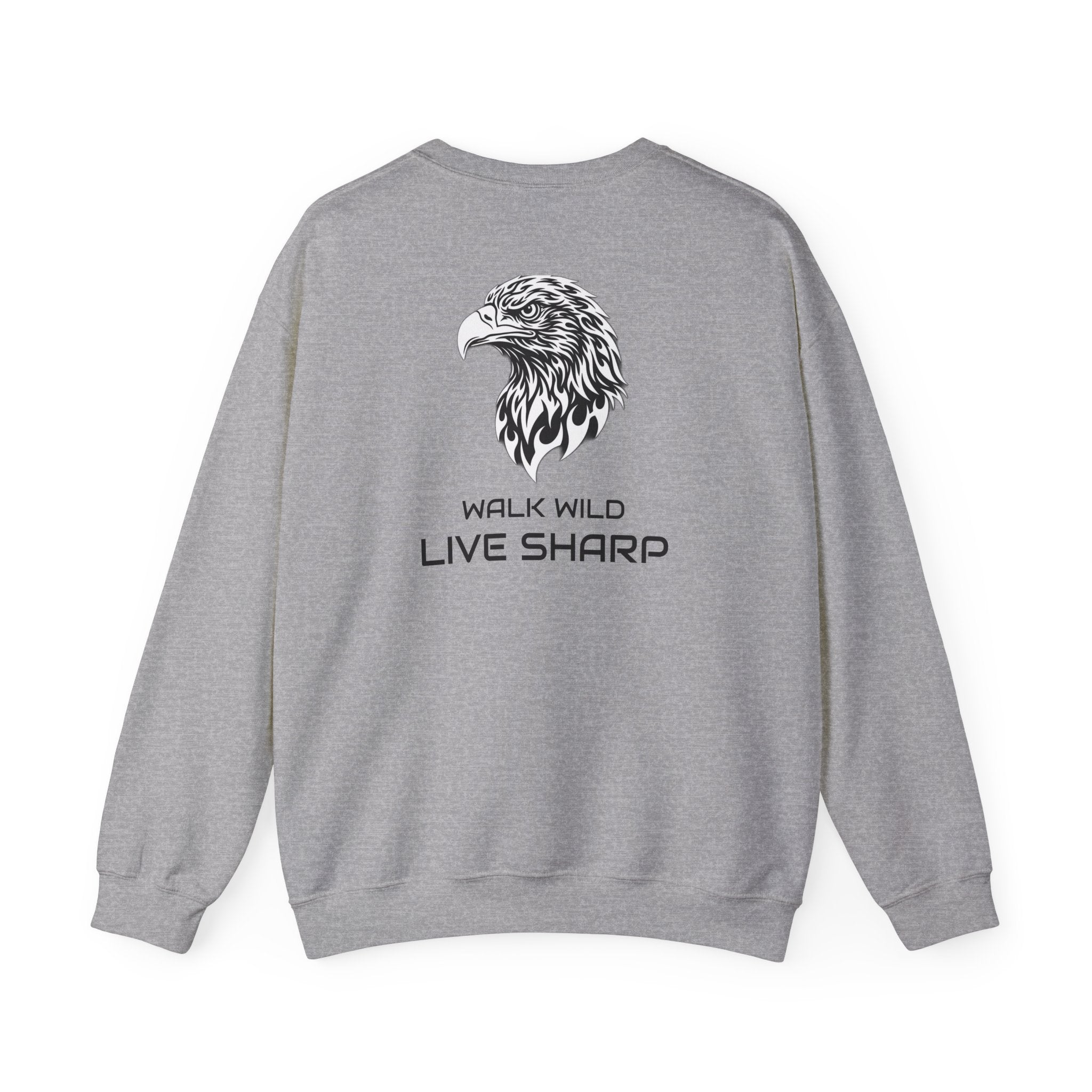 ApexKind Eagle Crewneck Sweatshirt — Walk Wild Live Sharp Graphic