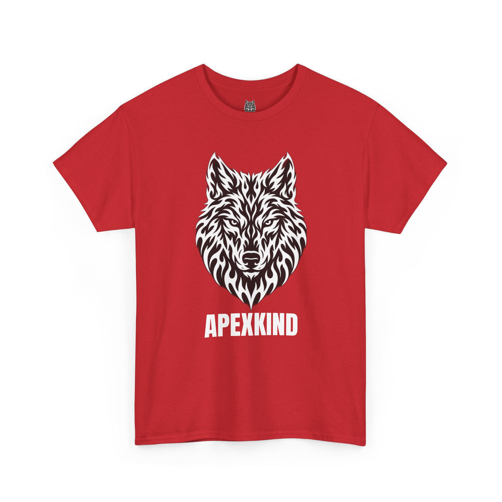 Wolf Graphic Tee  — 'APEXKIND' Bold Front Logo, Minimal Back Emblem
