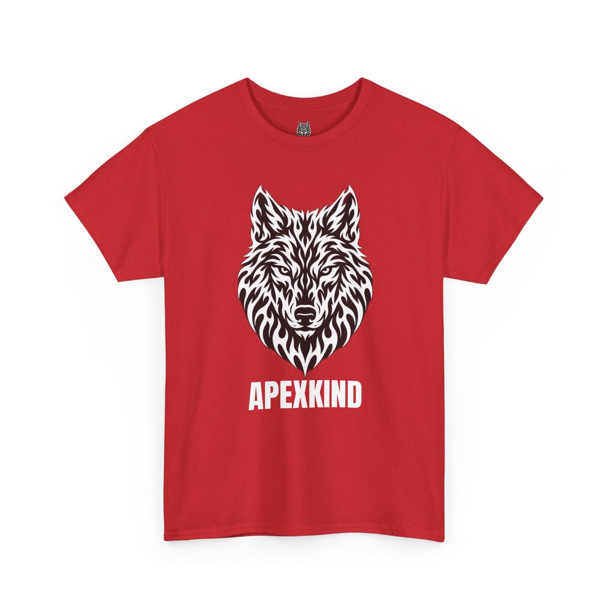 Wolf Graphic Tee  — 'APEXKIND' Bold Front Logo, Minimal Back Emblem
