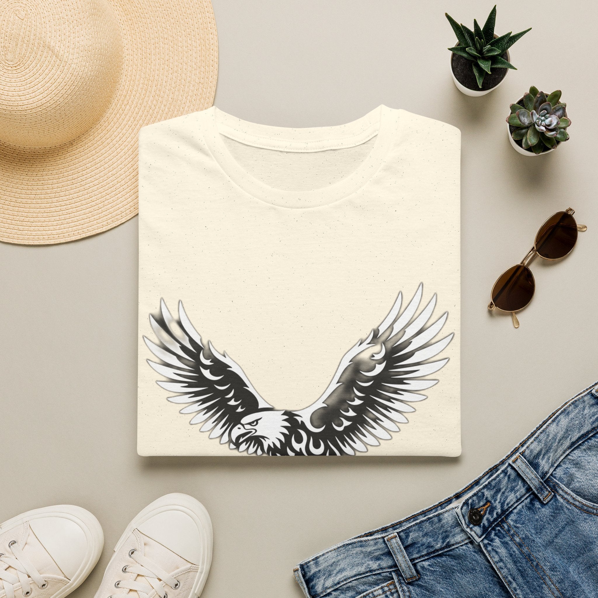 Flying Eagle Graphic T-Shirt | Soaring Eagle Wings Shirt