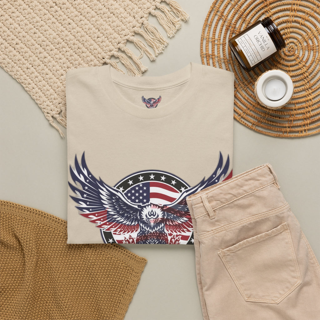 Patriotic Eagle Tee – 'ApexKind' American Flag Graphic Shirt