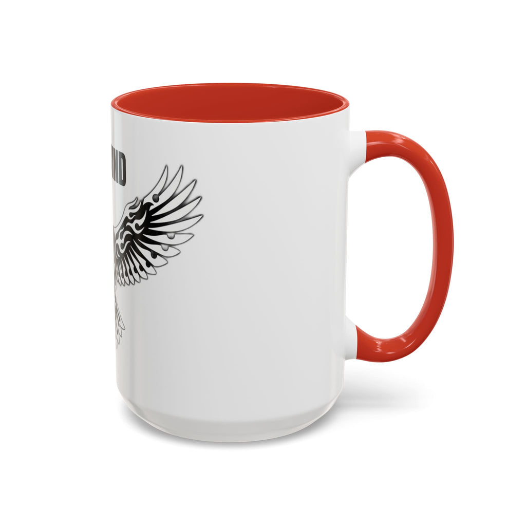 Tribal Eagle Accent Coffee Mug — Black Interior & Handle (11/15 oz)